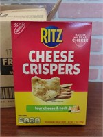 CASE OF RITZ CHESESE CRISPERS 4 CHEESE & HERB-CLOS