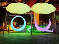 LED Color Chanding Moon and Cloud Swing Set of 2