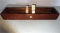 Wooden drawer with 2 advertising small  boxes