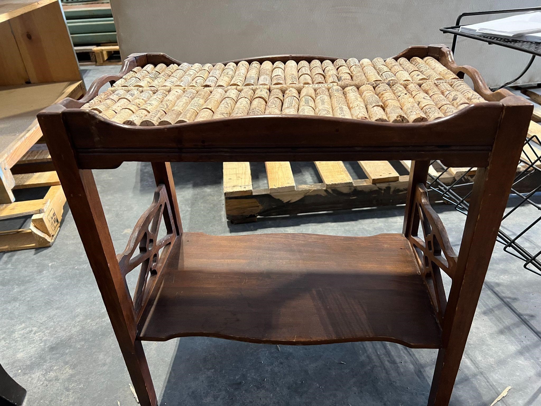 SIDE TABLES WITH CORK TABLE TOP