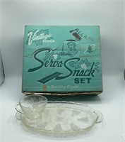 8pc Anchor Glass "Vintage" Snack Set w/ Box