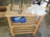 Microwave Cart Approx. 31"x26"x17", Table Linens