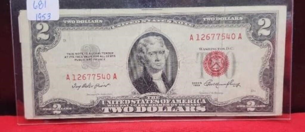 1953 $2.00 Red Seal Note