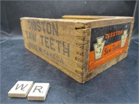 ANTIQUE SAW TEETH ADVERTISING BOX BY DISSTON