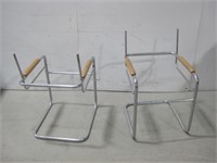 Two 20"x 21"x 32" Metal Chair Frames See Info