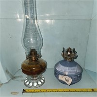 2 Vintage Kerosene Lamps