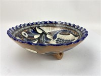 VTG Mexican Talavera Pottery Tripod Bowl