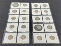 (20) Buffalo Nickels In 2x2's