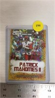 2017 Patrick Mahomes gold rookie card