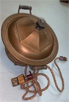 Vintage Electric Copper Warming Dish