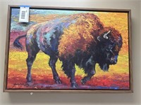 Buffalo Framed Art 38" x 26"