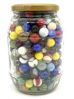 Marbles in Glass Jar 
- jar is 6”