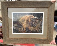 37" x 45" Framed Bear Print