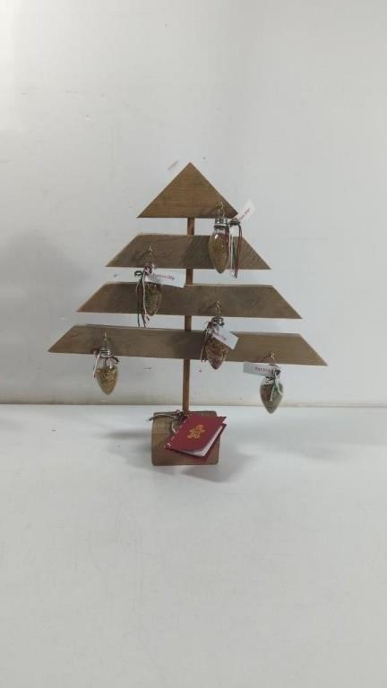 Handmade Wooden Christmas Tree With Festive Dip