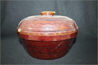 MARCREST STONEWARE BOWL WITH LID