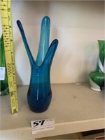 Blue Blown Vase