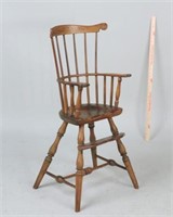 Child's Knuckle Arm Fan Back Windsor High Chair