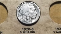 1920 S Buffalo Nickel From A Set