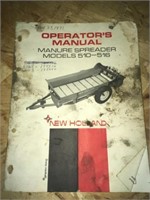 NEW HOLLAND MANURE SPREADER MODELS 510-516