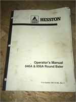 HESSTON 846A & 856A ROUND BALER MANUAL