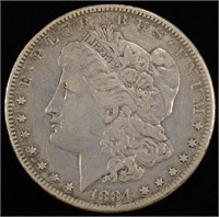 1884-S MORGAN DOLLAR XF