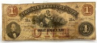 May 15, 1862 $1 VA Treasury Confederate Note