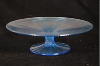 BLUE STRETCH GLASS COMPOTE