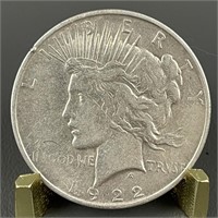 1922-D Peace Silver Dollar (90% Silver)