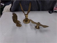 3 brass Eagles