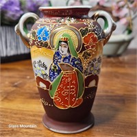 Vintage Satsuma Moriage Immortals Vase