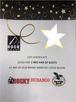 1 Free Pair of Rock Brand Boots