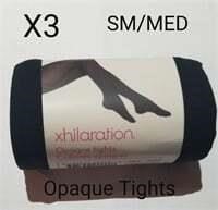 Xhiliration Opaque Tights Sm/Med Qty 3