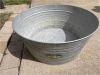 Lot of 2 Galvanized Metal Tubs