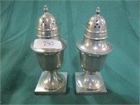 Pewter salt & pepper shakers - 5 1/2"