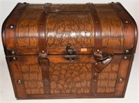 leather style trunk, CDs