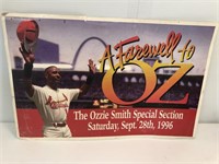 Farwell to Ozzie Smith Cardboard Sign