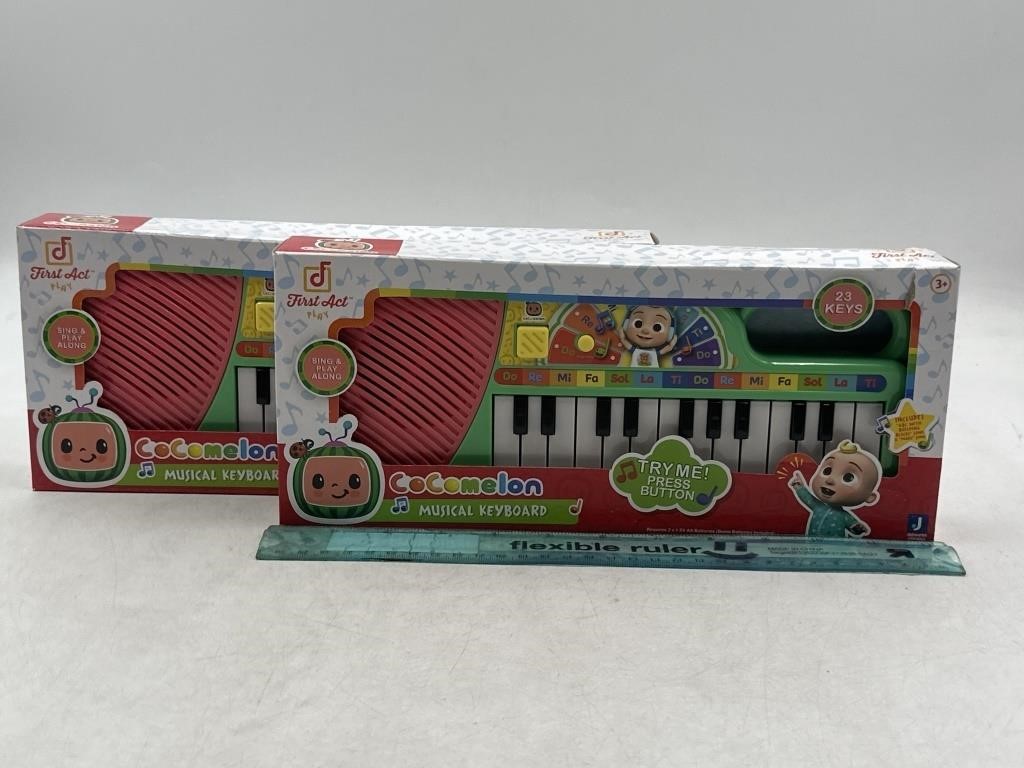 NEW Lot of 2- CoComelon Musical Keyboard 23ct Keys
