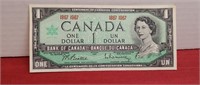 1867-1976 Canadian $1 bank note.
