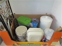 Large Box of Various Kitchen Items and Decor