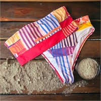 Multicolor Bikini & Matching Sarong Size XL