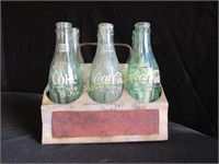 6 Pack Metal Case With 6 Coke Bottles