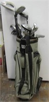 Set Of Mixed Golf Clubs and Bag