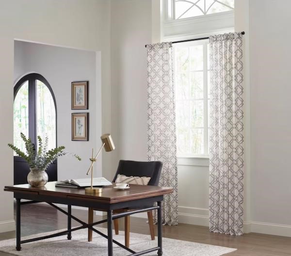 allen + roth 84-in Grey Curtain Panel $30