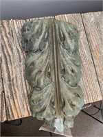 IRON ACANTHUS LEAF WALL PLAQUE - 12 X 5.5 “