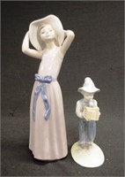 Lladro girl with new hat figure