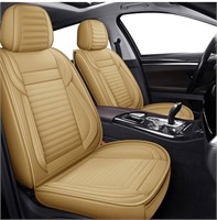 LINGVIDO Leather Car Seat Covers beige color