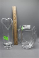 French wave vase & heart shape bud vase