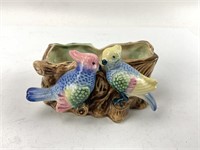 1960s Boho Chic Ceramic Parrot Planter 3.5"