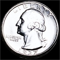 1937-S Washington Silver Quarter UNCIRCULATED