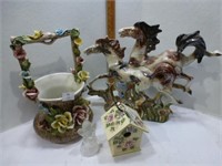 China Wishing Well 14"H / Horses 15"H / Angel